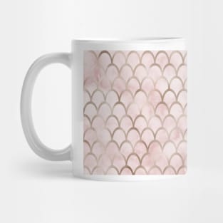 Rose gold mermaid scales - cloudy pink Mug